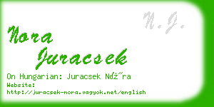 nora juracsek business card